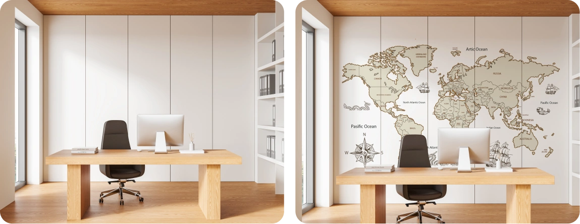 CEO Office Wall | Wood Panel